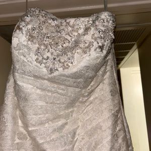 Ivory size 12 lace strapless